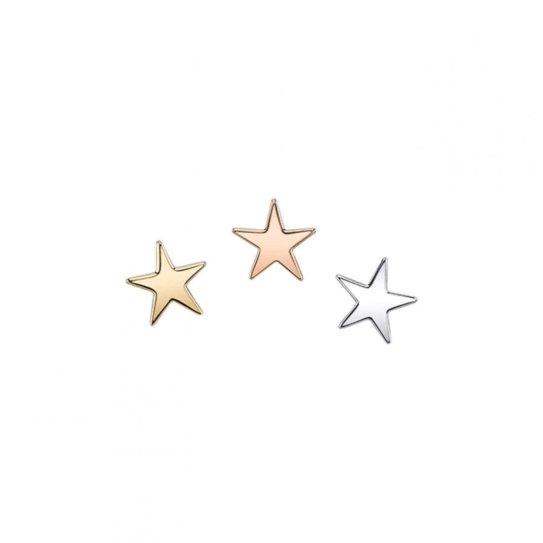 Threadless Tiny Flat Star – 3mm