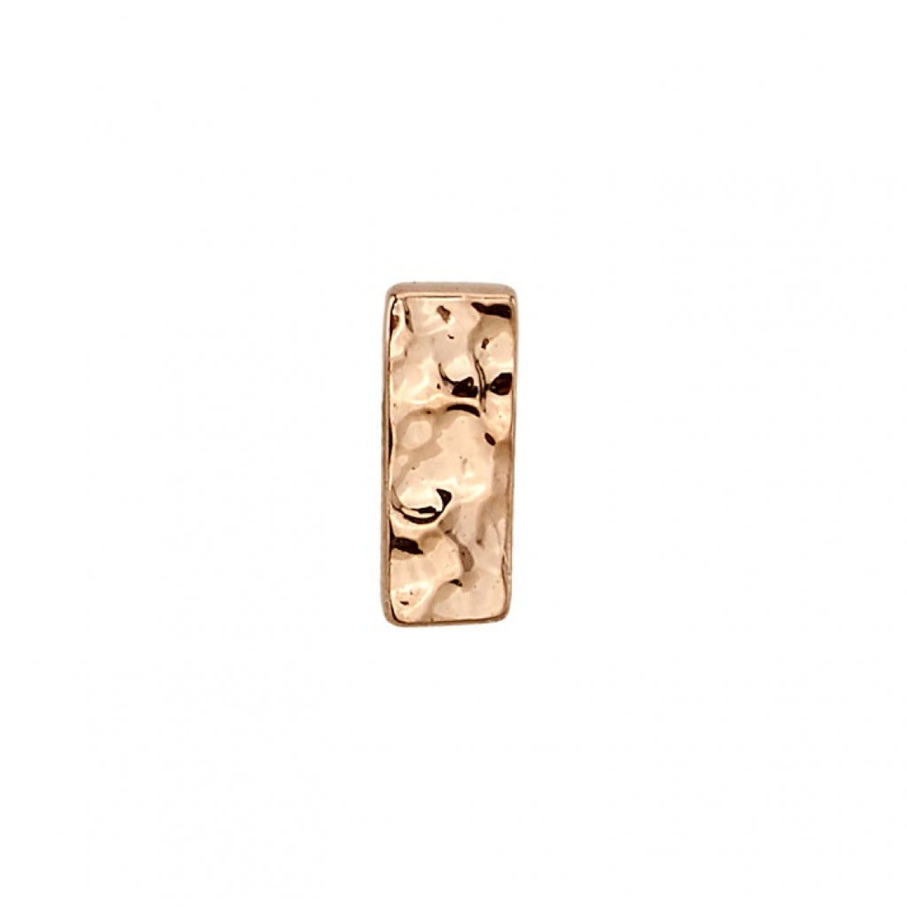 Threadless Hammered Flat Rectangle – 5×2mm