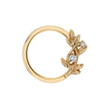 Jessamine Seam Ring – White Diamond – 16 Gauge