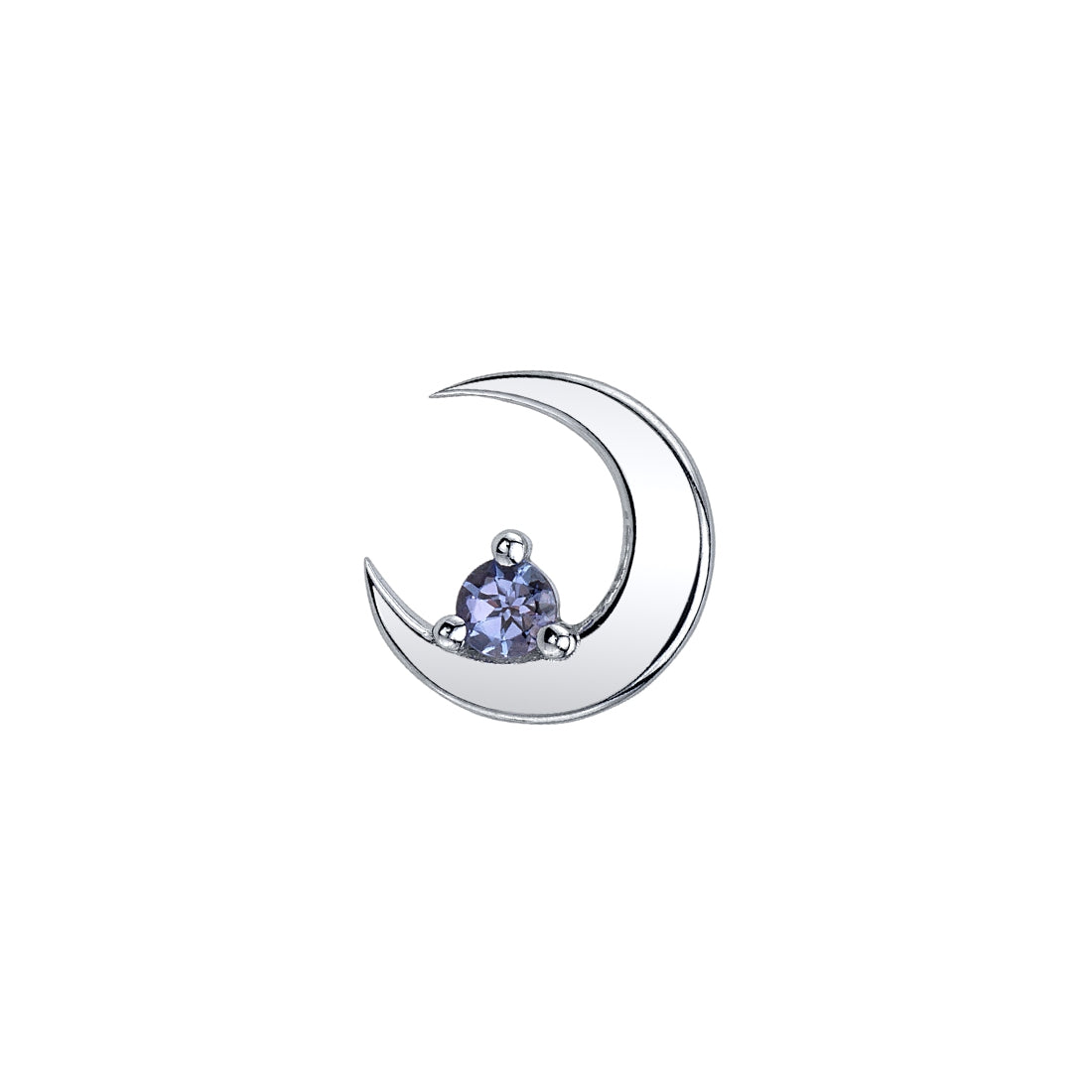 16g Threaded Nyx Moon End – Tanzanite