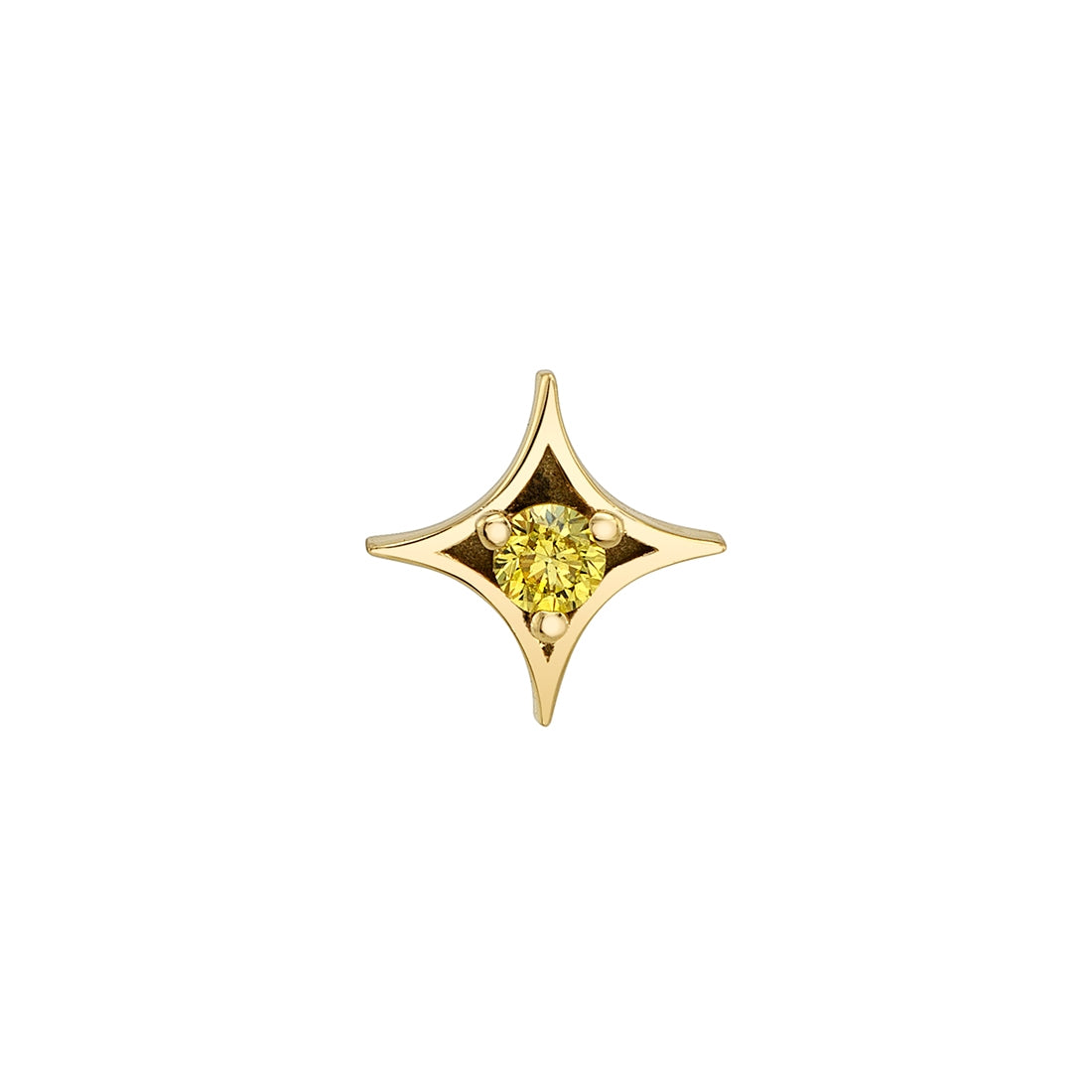 Threadless Sparkle End – Citrine
