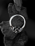 Myriad Seam Ring – Faceted Onyx Cluster