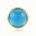 Threadless Round Cup – Swiss Blue Topaz