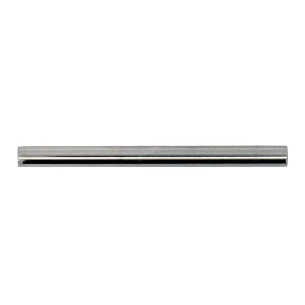 Straight threaded barbell on a white background