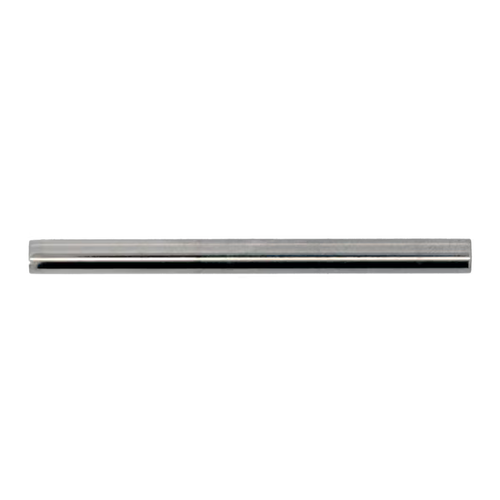 Straight threaded barbell on a white background