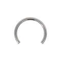 Silver hoop earring on a white background