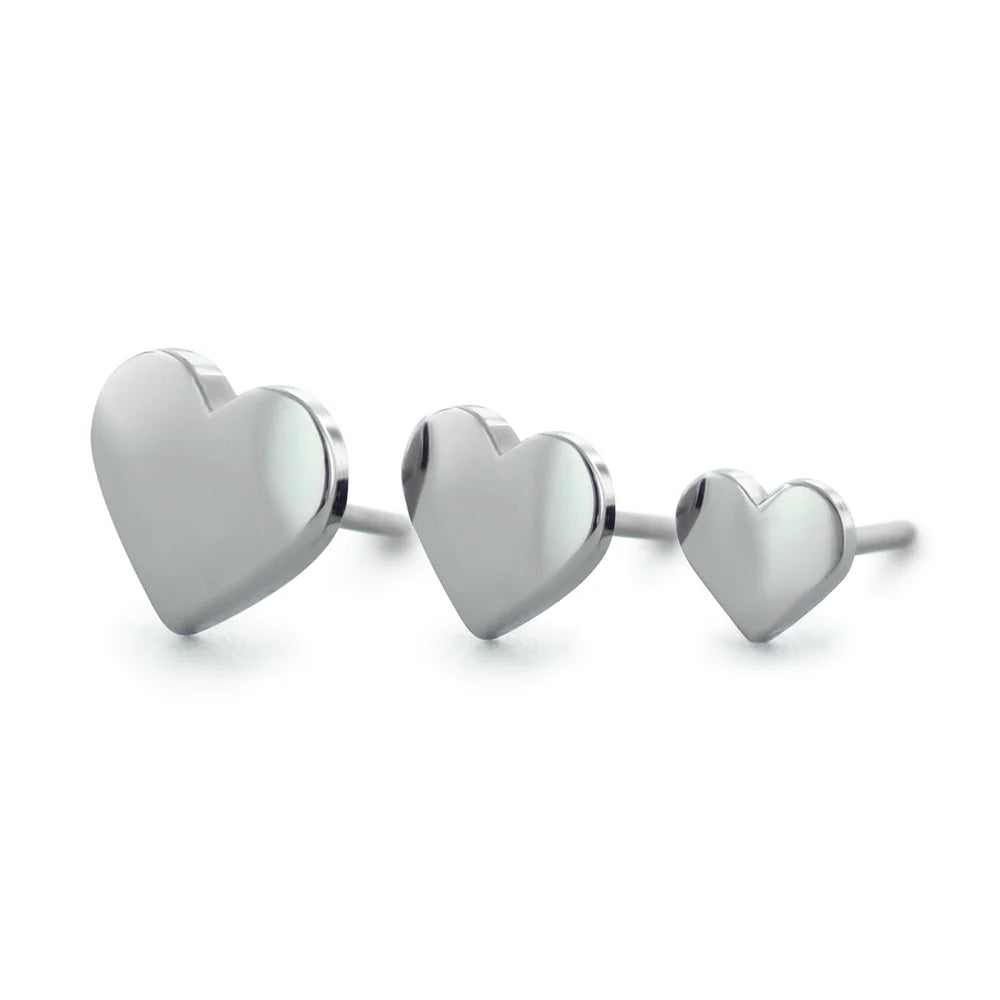 Titanium Threadless Heart End