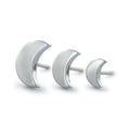 Titanium Threadless Moon End