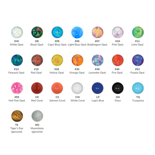 Titanium Threadless Cabochon Bezel End