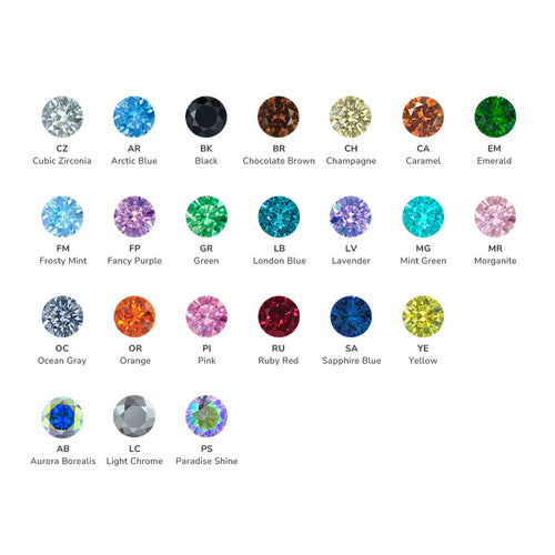 Titanium Threadless Trinity Gem End