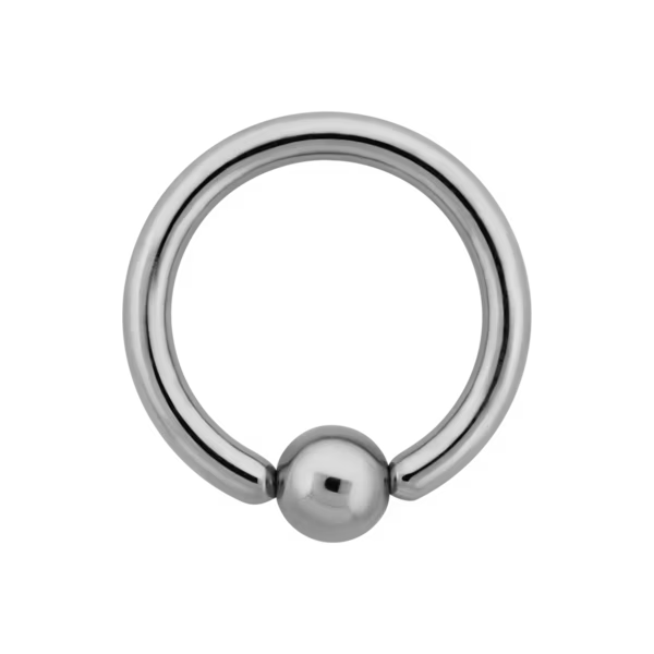 Classic silver captive bead ring jewelry, ideal for septum and various ear piercings, displayed on a transparent backg
