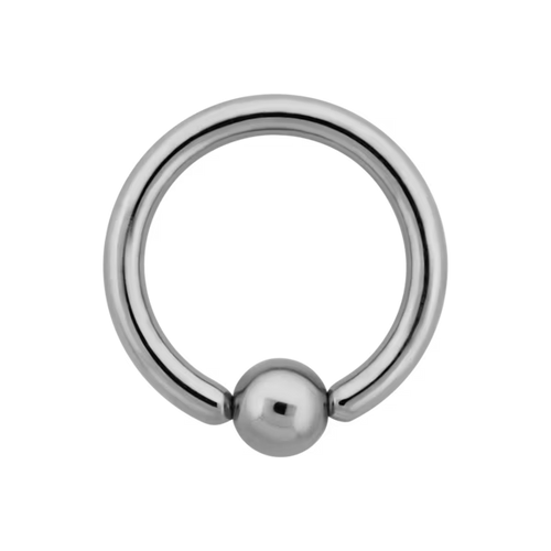 Classic silver captive bead ring jewelry, ideal for septum and various ear piercings, displayed on a transparent backg