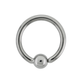 High-quality silver fixed captive bead ring, ideal for septum, daith, and various ear piercings, shown on a transpare