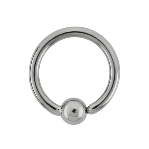 High-quality silver fixed captive bead ring, ideal for septum, daith, and various ear piercings, shown on a transpare