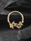 Jessamine Seam Ring – Tsavorite – 16 Gauge