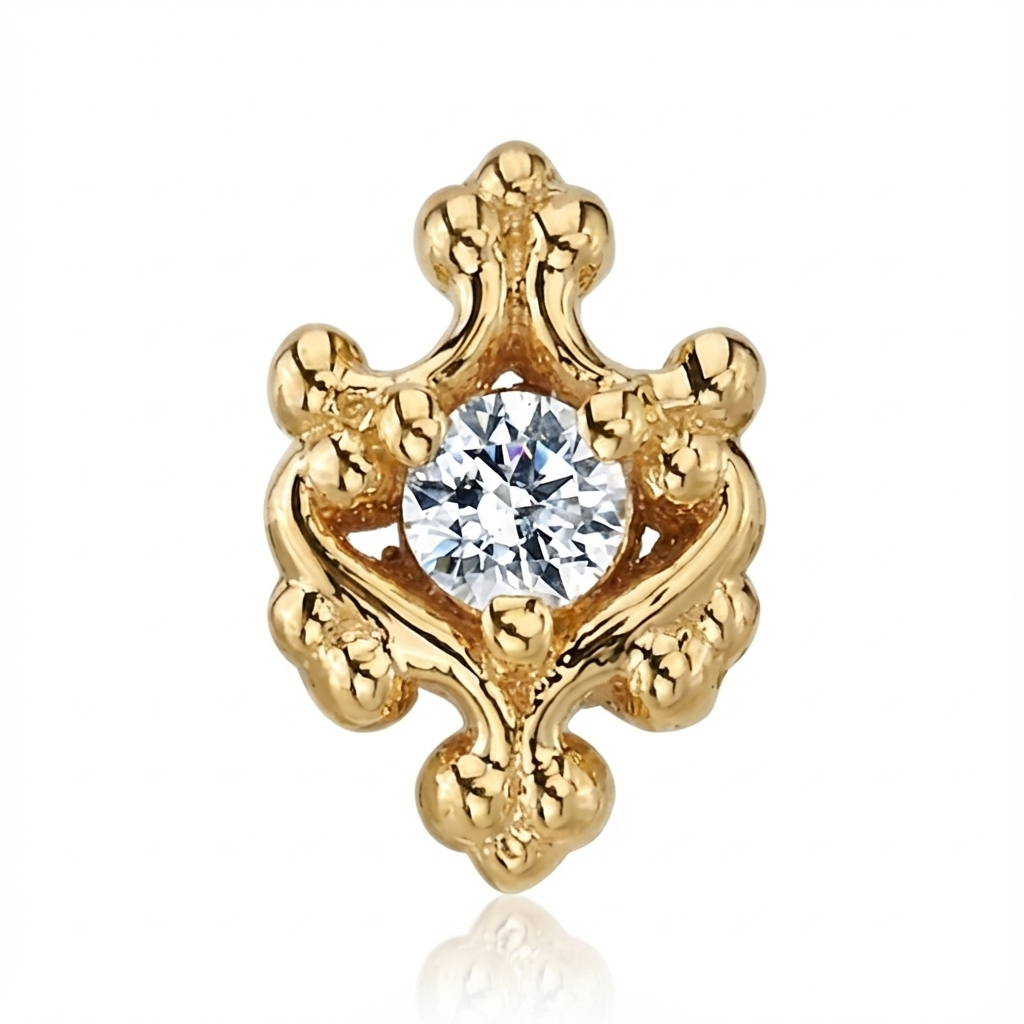 yellow gold paloma swirl with diamond