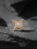 Threadless Mini Kandy End – Synthetic White Opal